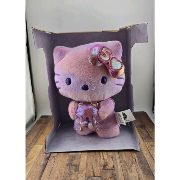 Sanrio Other - No Box HELLO KITTY 50th Anniversary Plush Teddy Bear Anime Expo 2024
